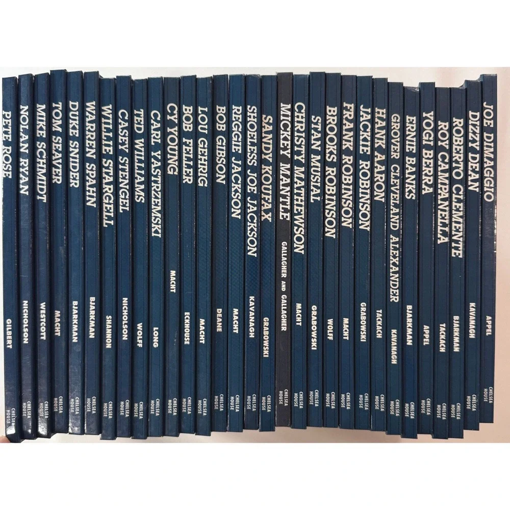 Chelsea House Baseball Legends Book Lot 31 Hardcover Biographies Mantle DiMaggio